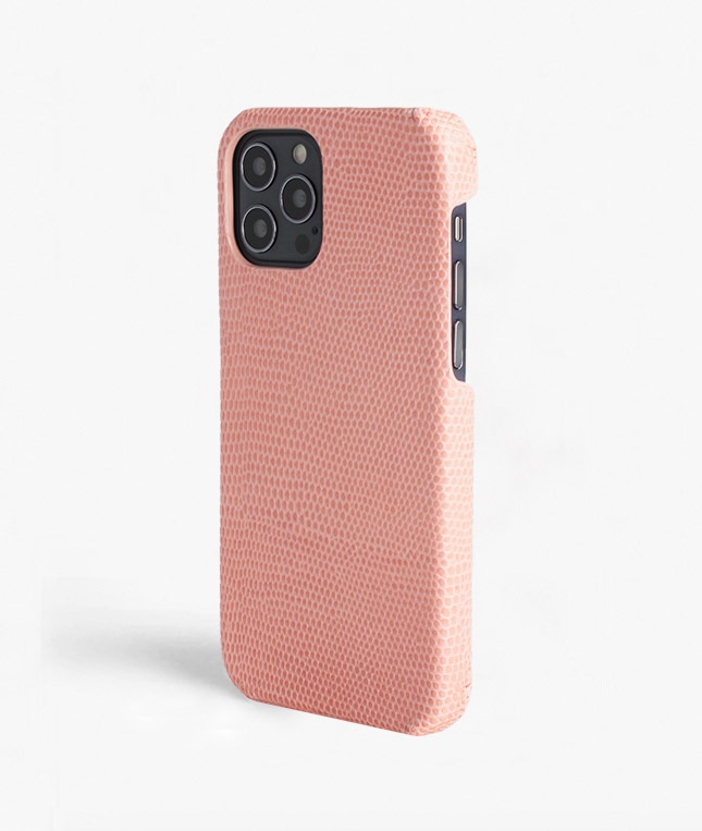 Deksel iPhone 12/iPhone 12 Pro Lizard Rosa Antico