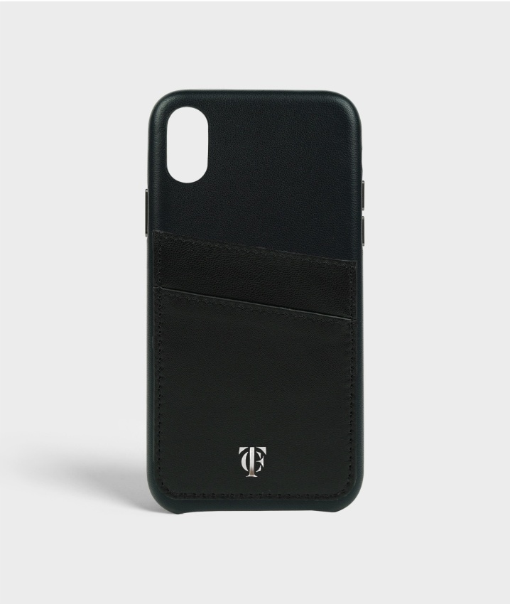 S.C Selvklebende Kortholder Nappa Black