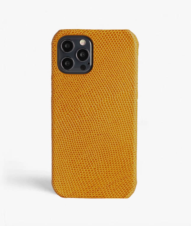 Deksel iPhone 12/iPhone 12 Pro Lizard Gul