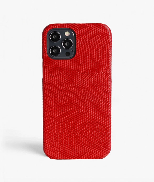 Deksel iPhone 12/iPhone 12 Pro Lizard Rød