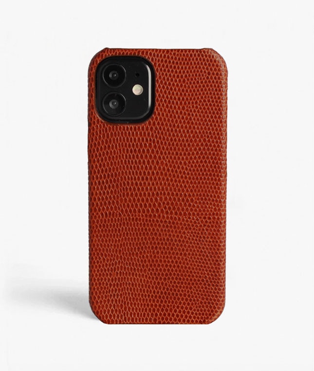 Deksel iPhone 12 Mini Lizard Brun