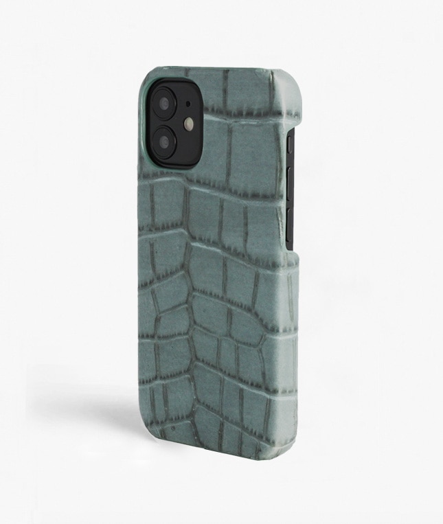 Deksel iPhone 12 Mini Croco Teal