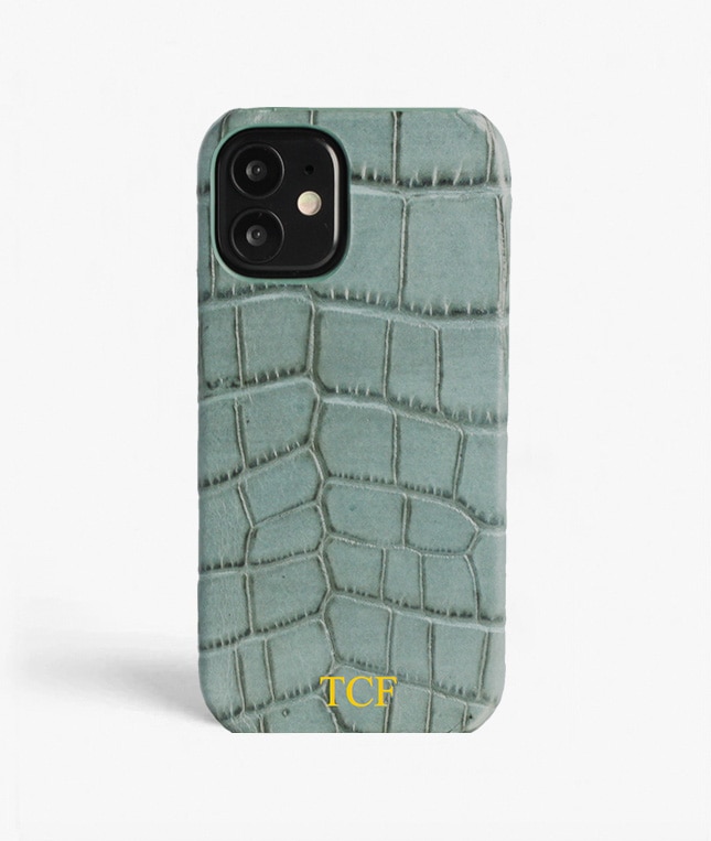 Deksel iPhone 12 Mini Croco Teal