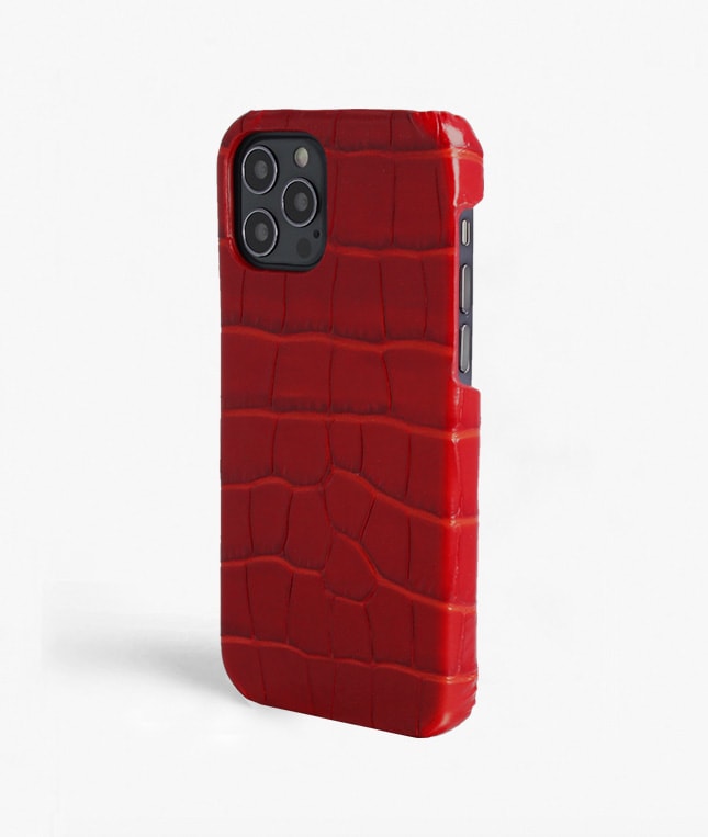 Deksel iPhone 12/iPhone 12 Pro Croco Rød