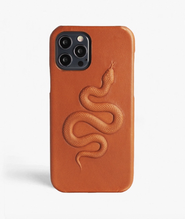 Deksel iPhone 12/iPhone 12 Pro Snake  Brun