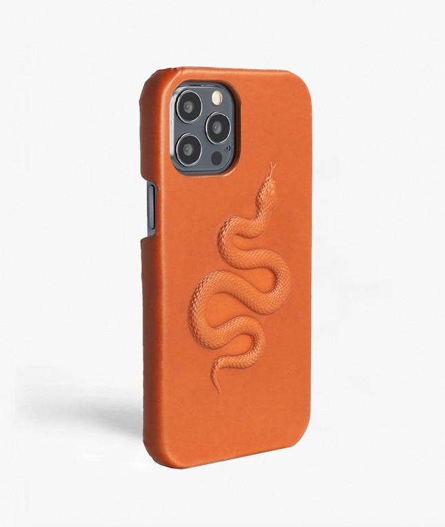 Deksel iPhone 12/iPhone 12 Pro Snake  Brun