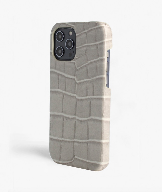 Deksel iPhone 12 Pro Max Croco Grå