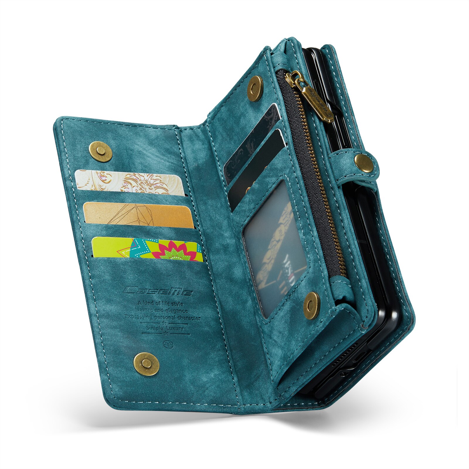Multi-slot Lommeboksetui Samsung Galaxy Z Fold 4 Blå