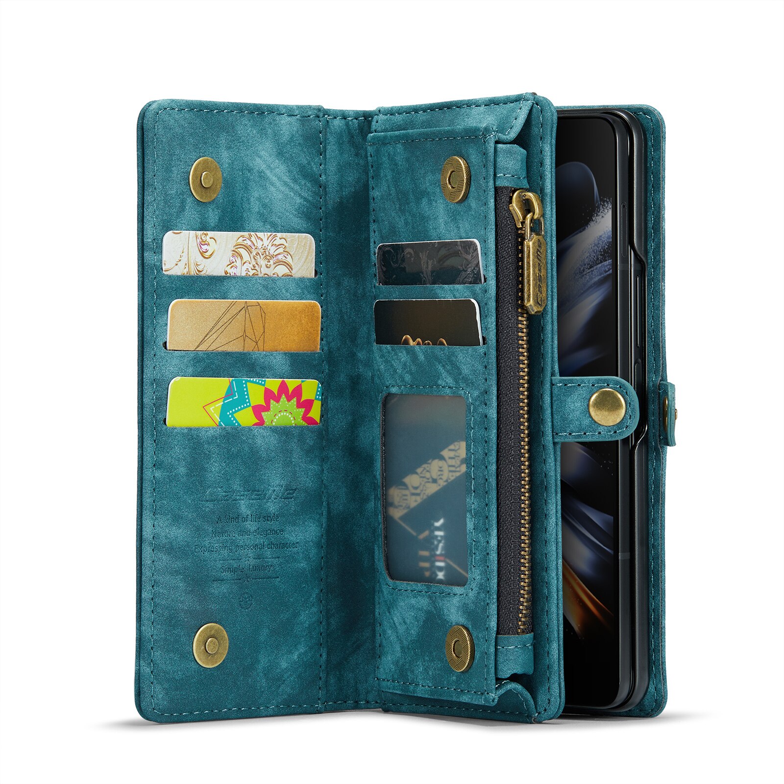Multi-slot Lommeboksetui Samsung Galaxy Z Fold 4 Blå