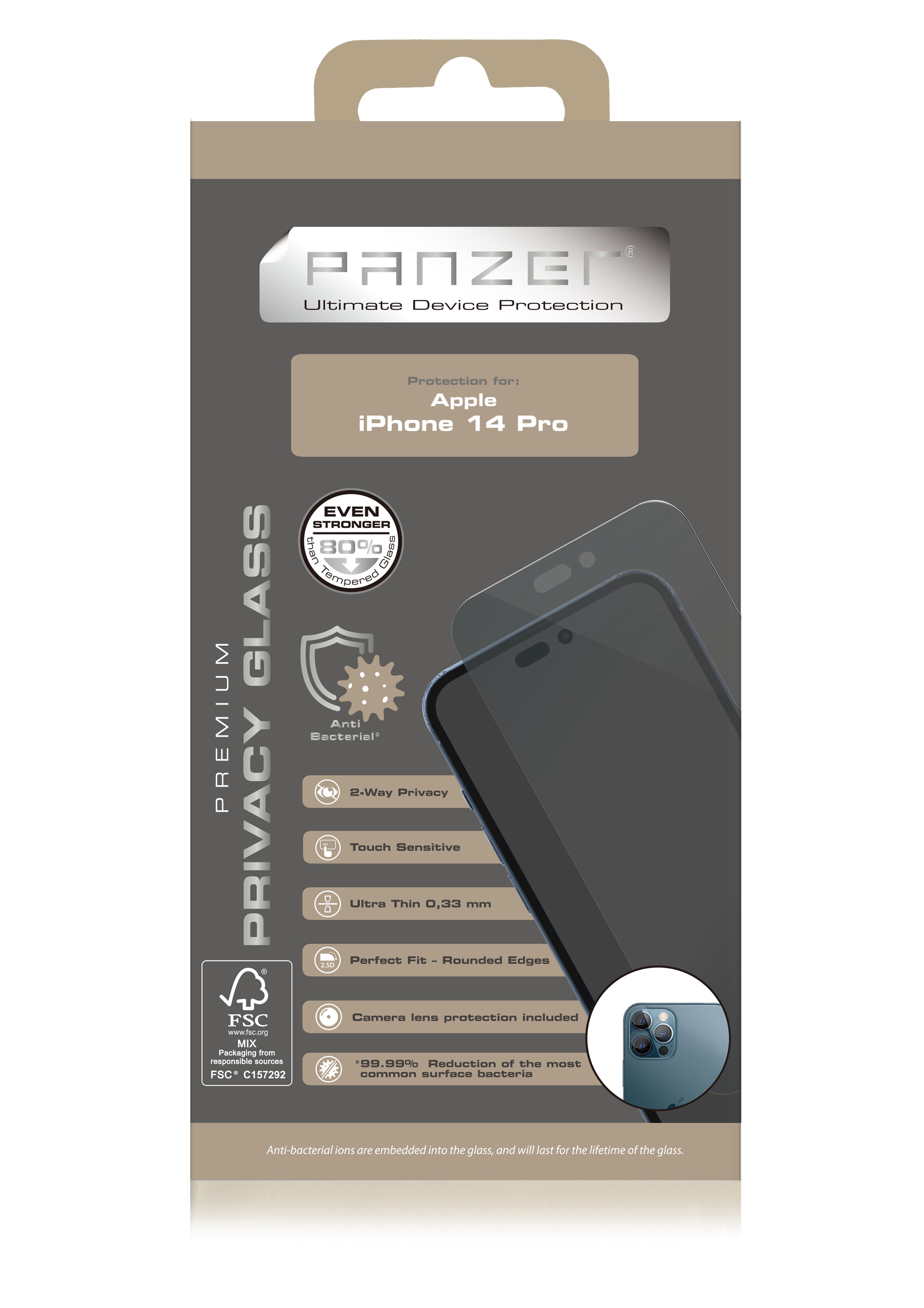 Full-Fit Privacy Glass iPhone 14 Pro