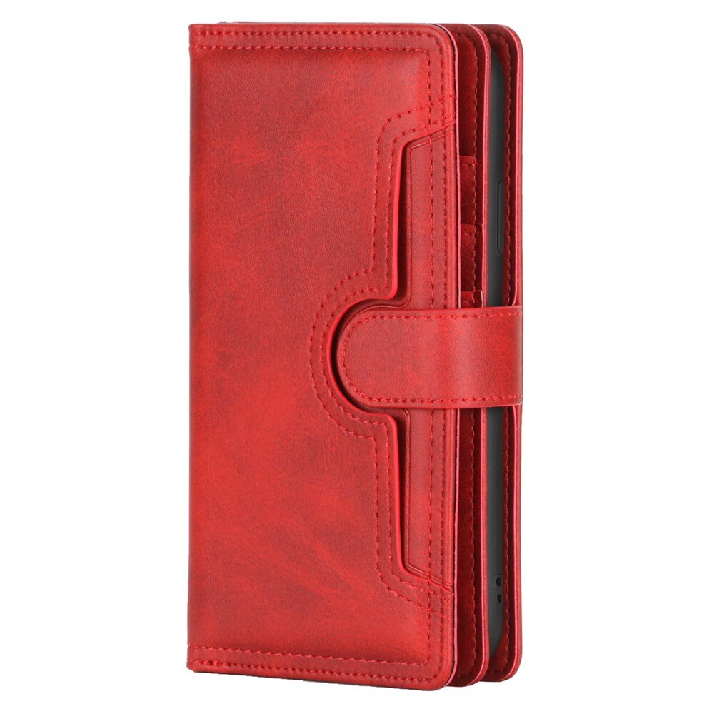 Lærlommebok Multi-slot iPhone 13 rød