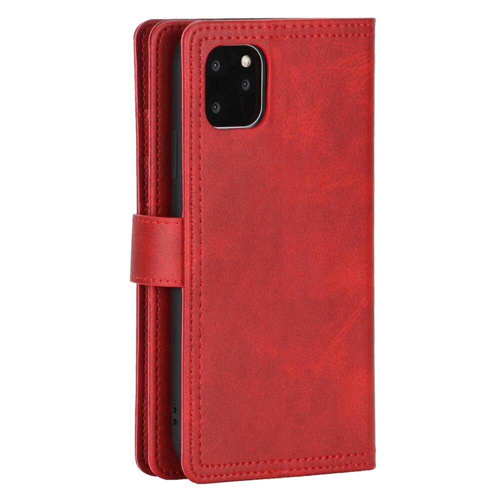 Lærlommebok Multi-slot iPhone 13 rød