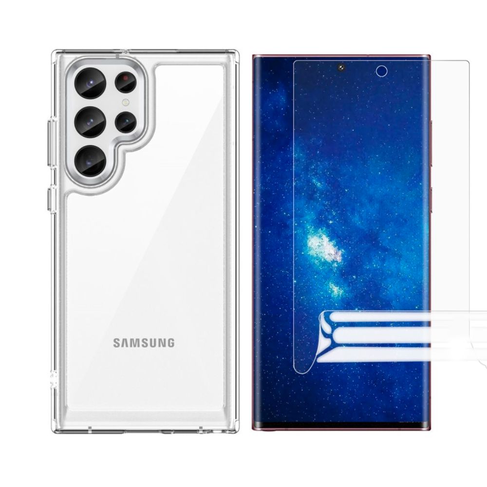 Samsung Galaxy S23 Ultra Sett med Deksel og Skjermbeskyttelse