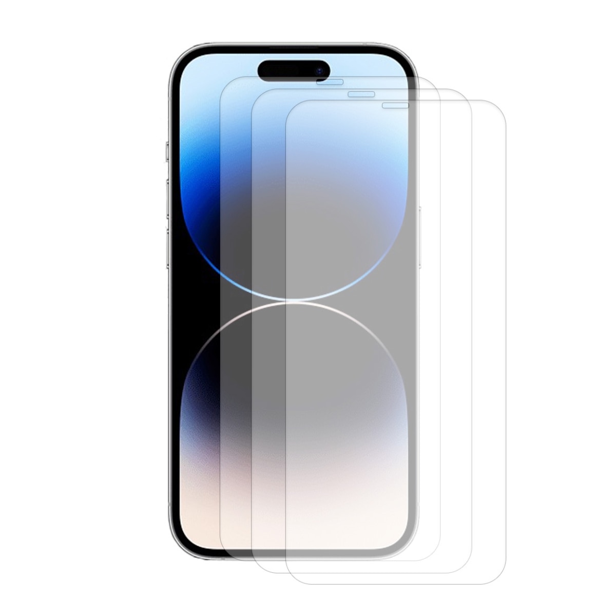 Sett iPhone 14 Pro Max, 3-pack Herdet Glass 0.3mm Skjermbeskytter