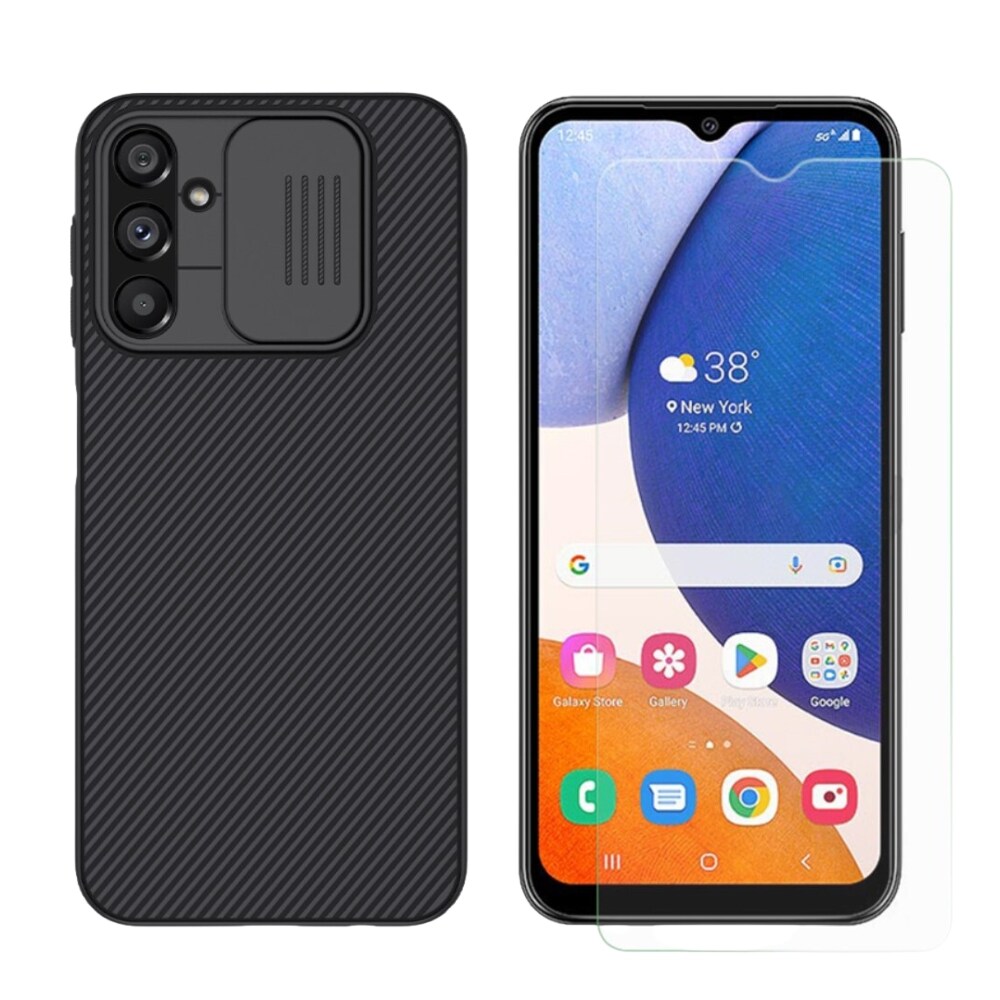 Samsung Galaxy A14 Sett med CamShield Deksel og Skjermbeskyttelse