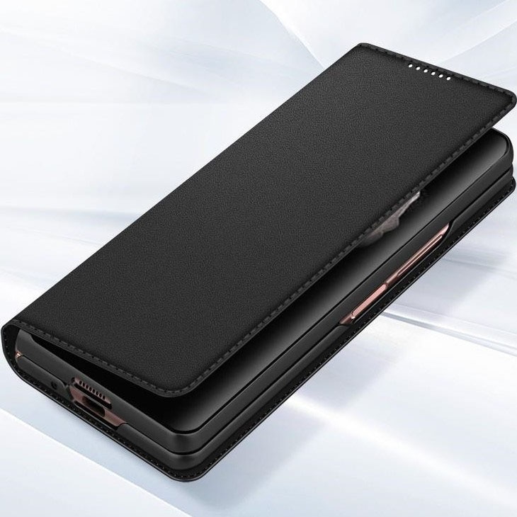 Ekte Lærveske Samsung Galaxy Z Fold 5 svart
