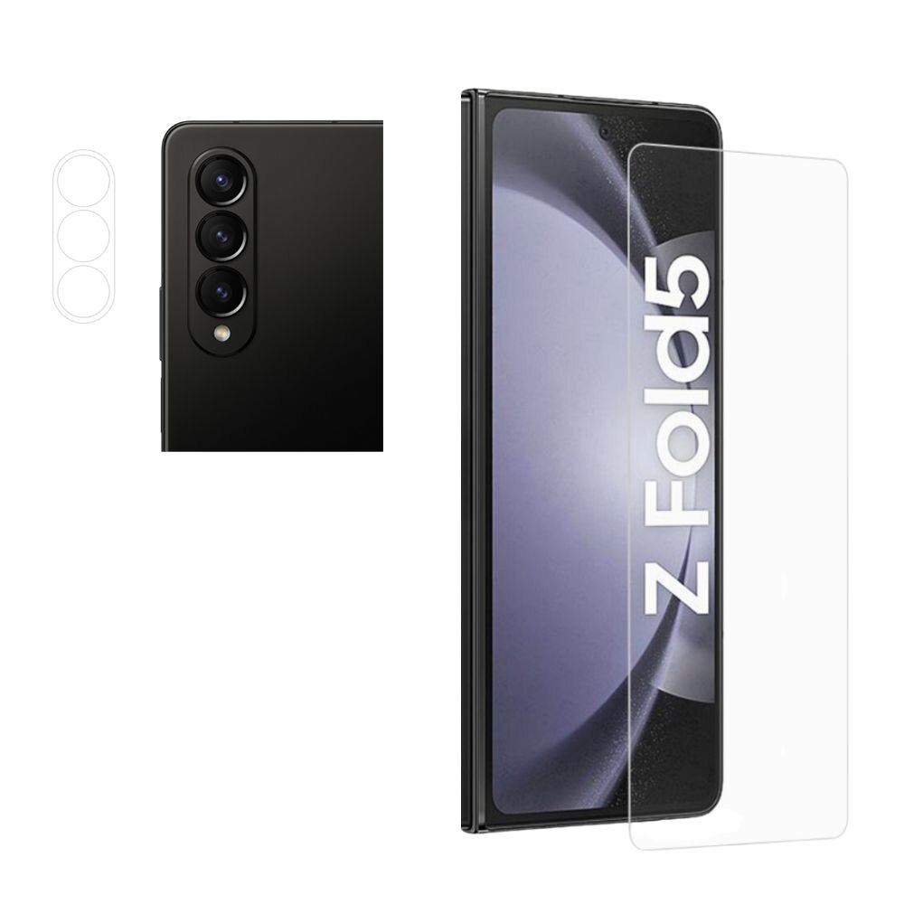 Samsung Galaxy Z Fold 5 Kamerabeskyttelse og Herdet Glass Skjermbeskytter