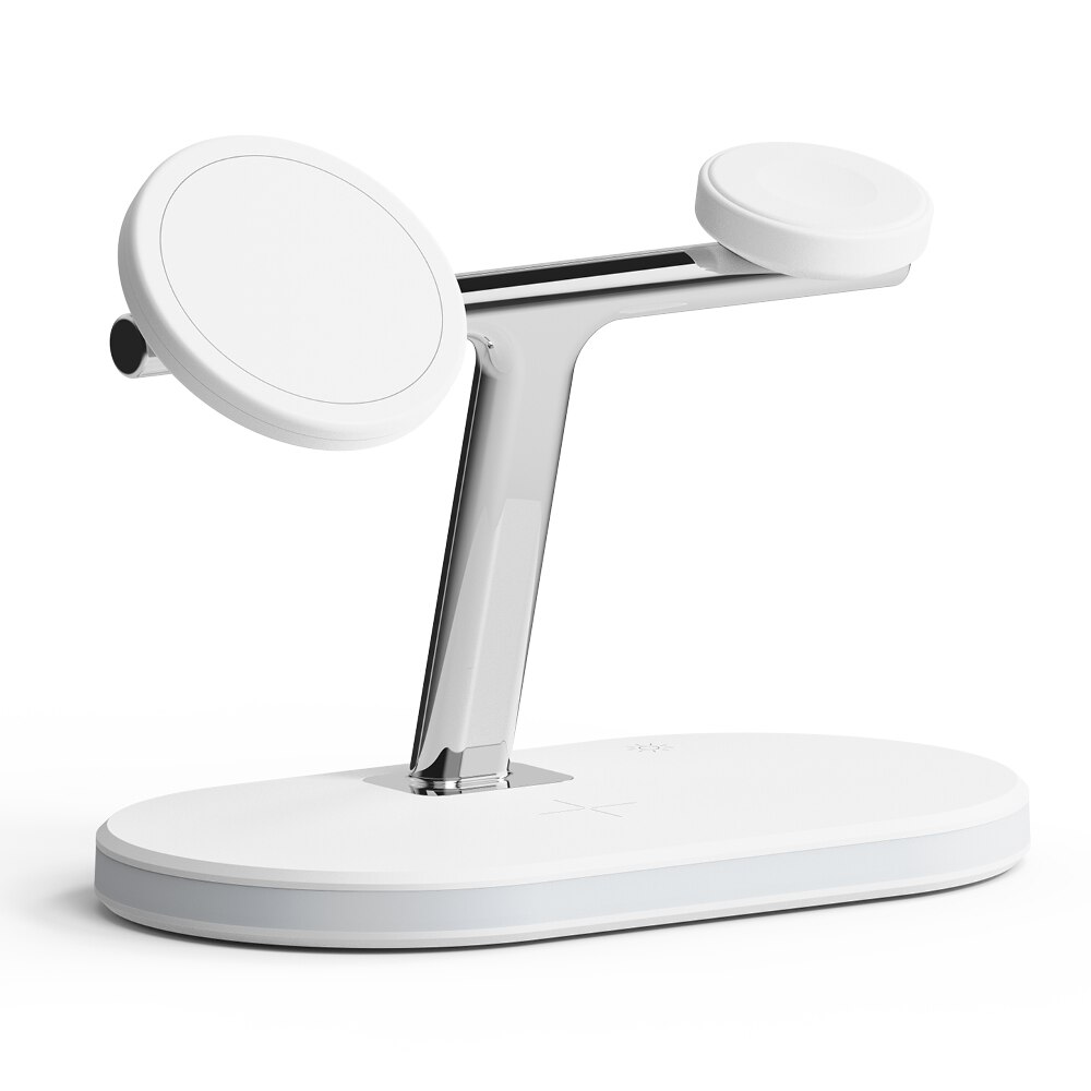 3-in-1 Wireless Charger Stand hvit