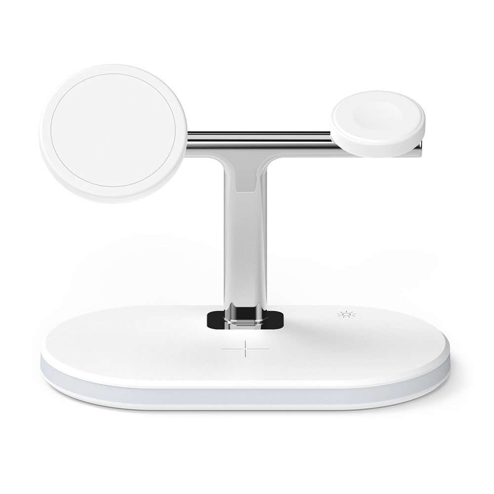 3-in-1 Wireless Charger Stand hvit