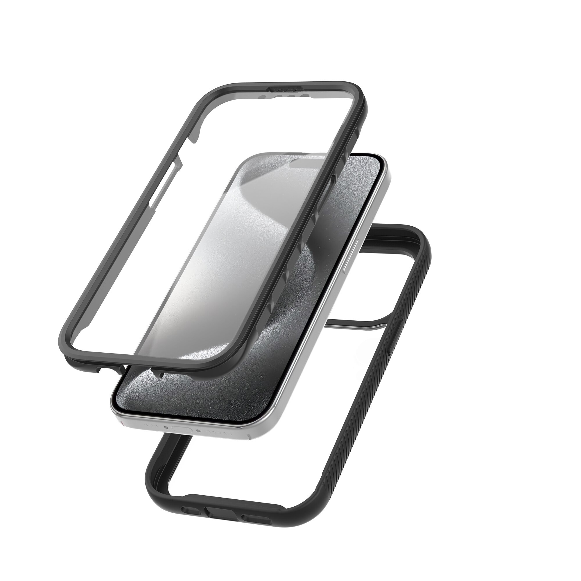 Full Protection Case iPhone 15 Pro Svart