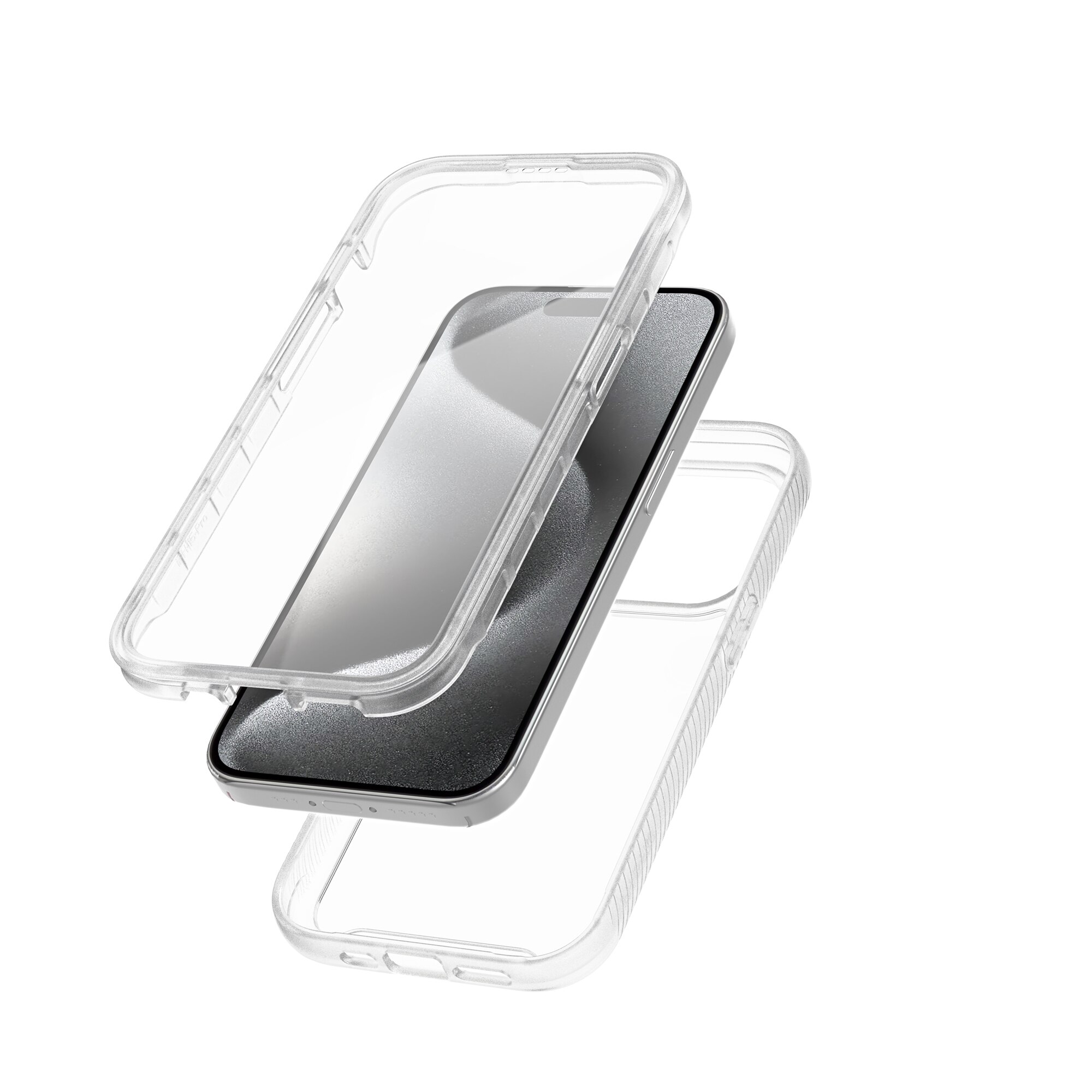 Full Protection Case iPhone 15 Pro Max Gjennomsiktig