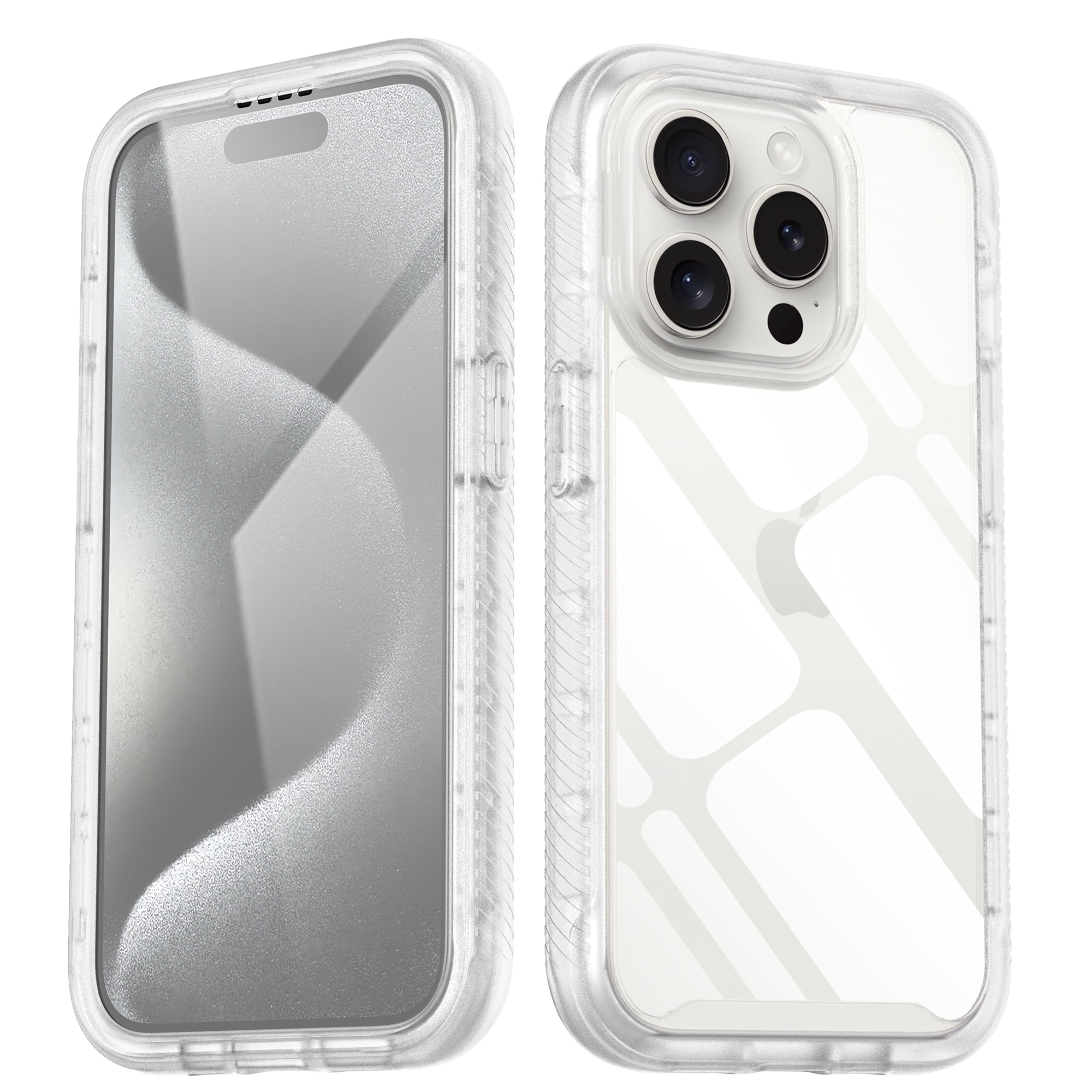 Full Protection Case iPhone 15 Pro Max Gjennomsiktig