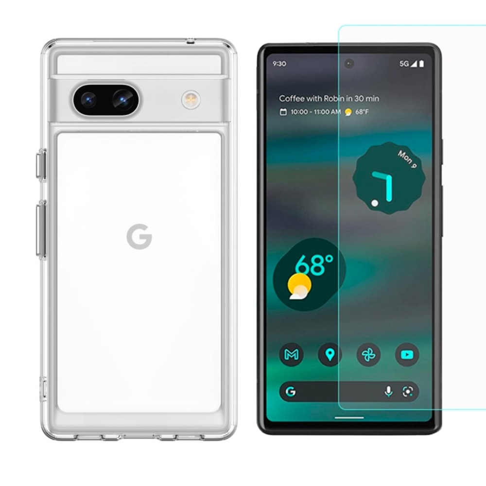 Google Pixel 7a Sett med Deksel og Skjermbeskyttelse