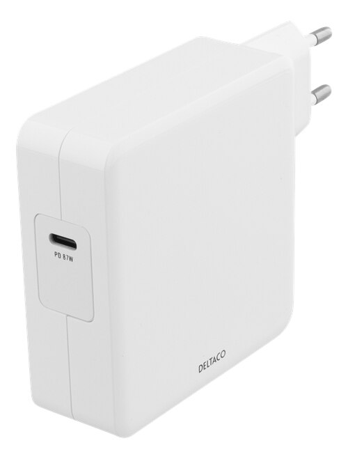 87W Strømadapter USB-C Hvit