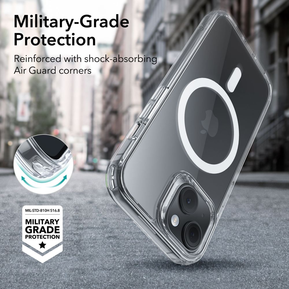Classic Hybrid HaloLock MagSafe iPhone 15 Plus Gjennomsiktig