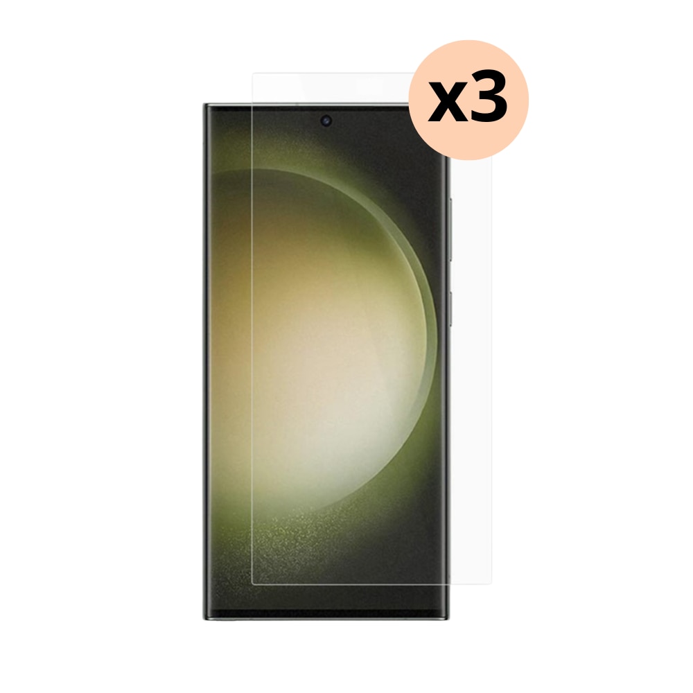 Sett Samsung Galaxy S24 Ultra, 3-pack Herdet Glass 0.3mm Skjermbeskytter