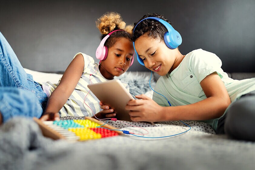 Moto JR300 On-Ear Wireless Barnehodetelefon blå