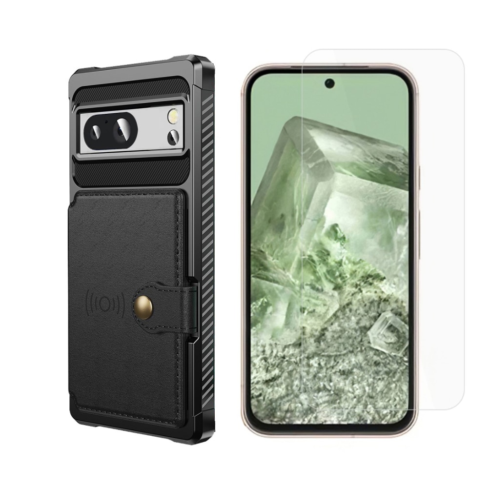 Google Pixel 8a Sett med Deksel Tough Multi-slot og Skjermbeskyttelse