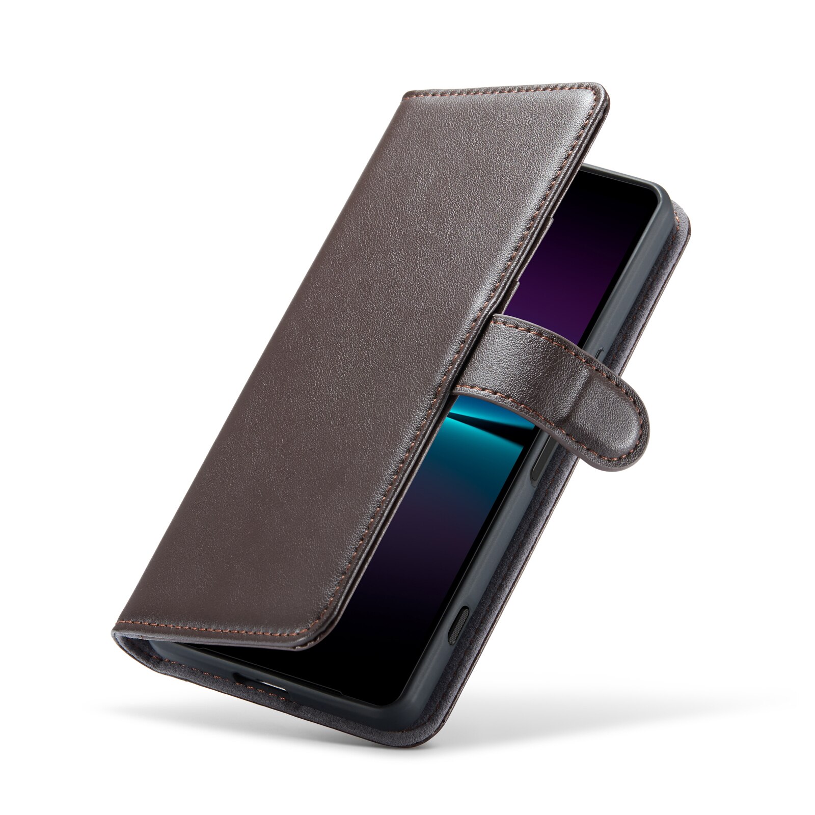 Ekte Lærveske Sony Xperia 1 VI Brun