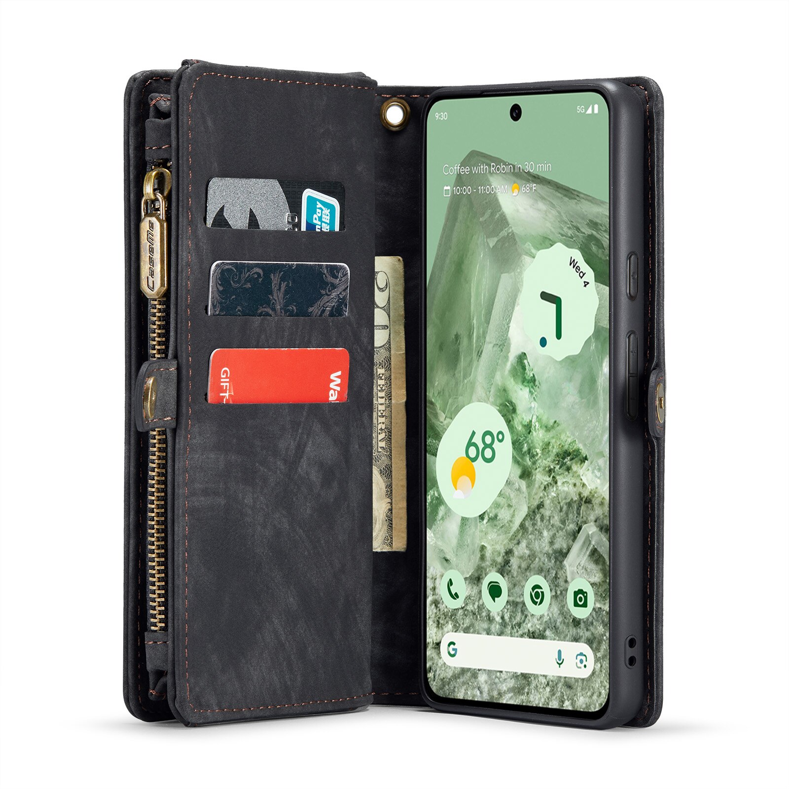 Multi-slot Lommeboksetui Google Pixel 8a Grå