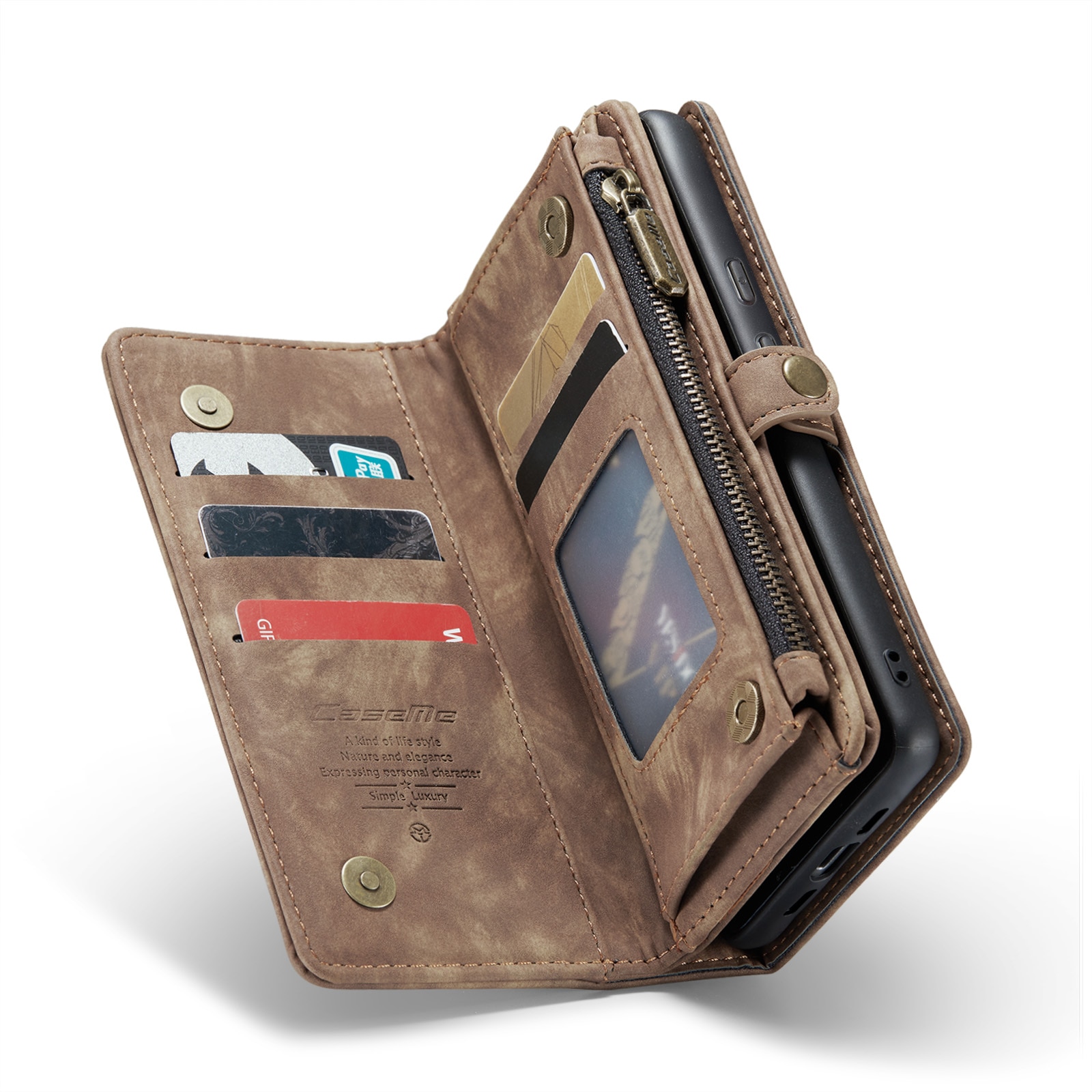 Multi-slot Lommeboksetui Google Pixel 8a Brun