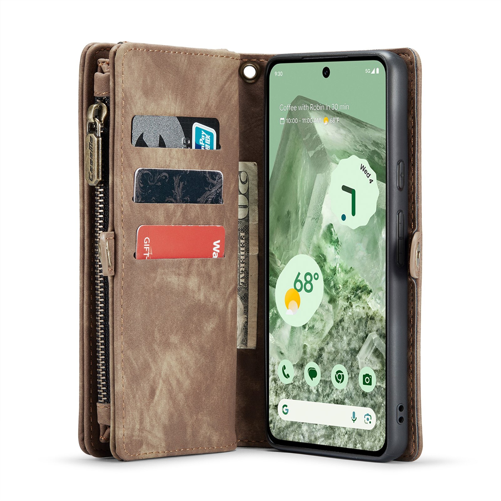 Multi-slot Lommeboksetui Google Pixel 8a Brun