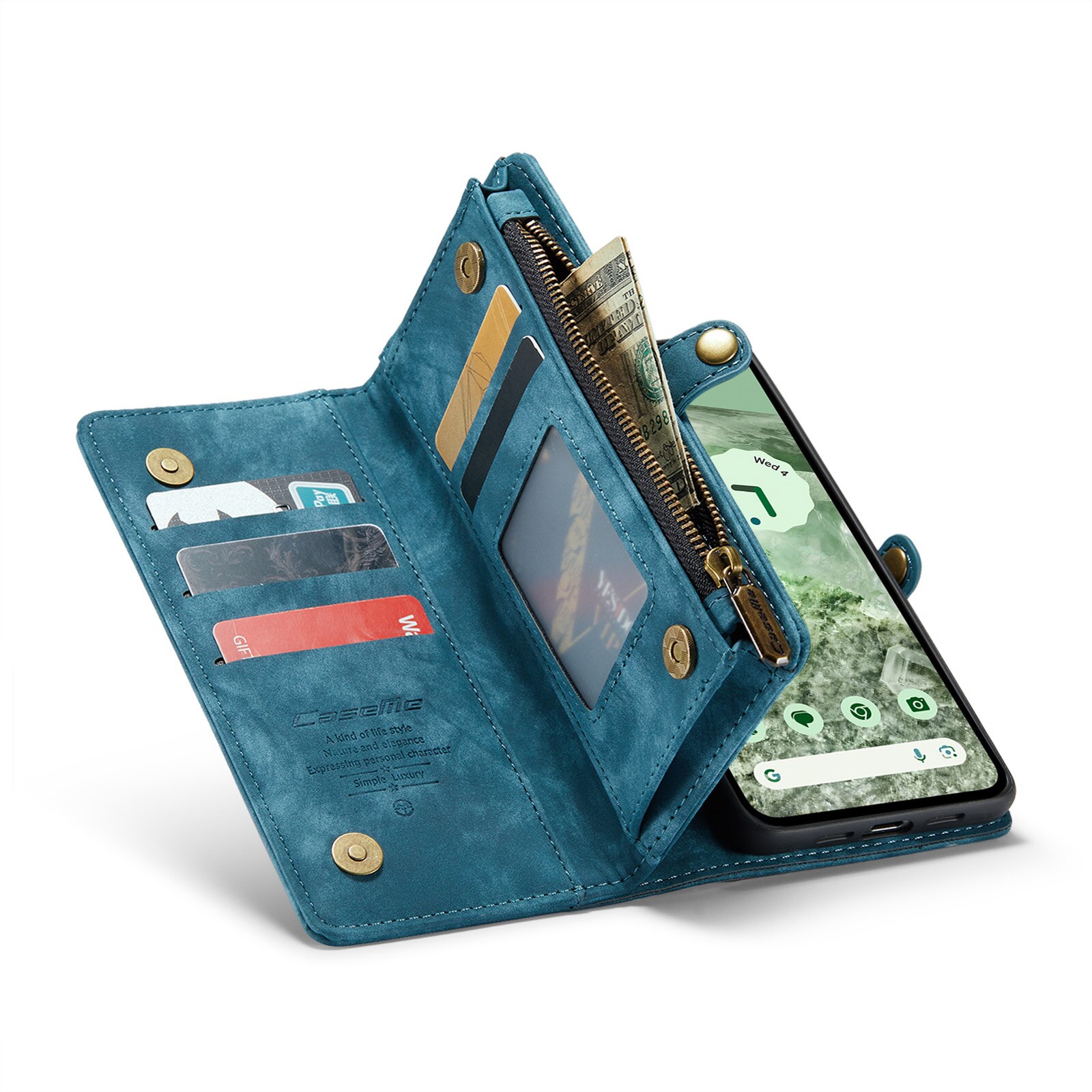 Multi-slot Lommeboksetui Google Pixel 8a Blå