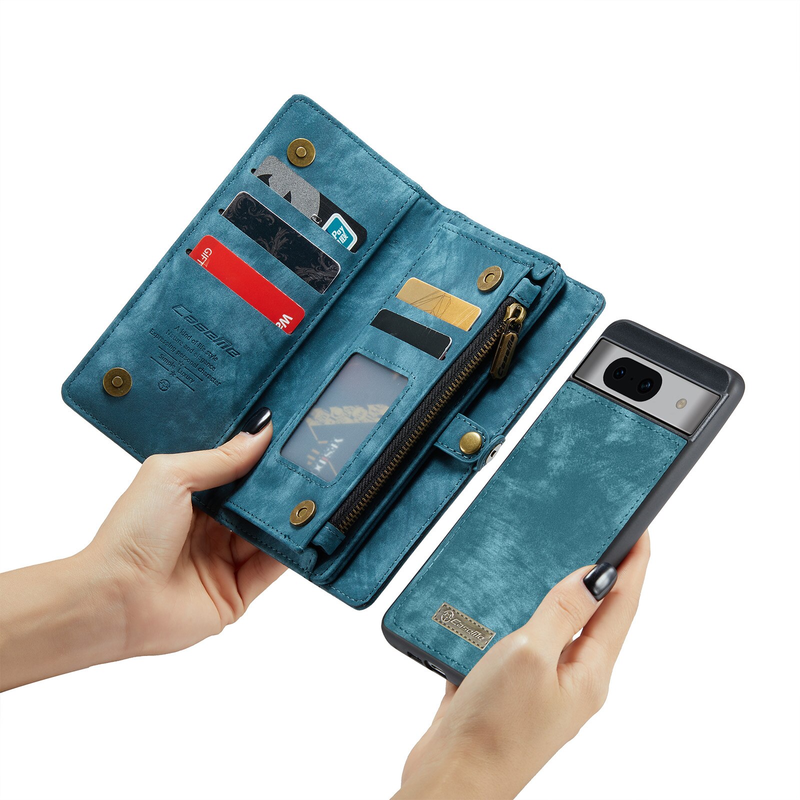 Multi-slot Lommeboksetui Google Pixel 8a Blå
