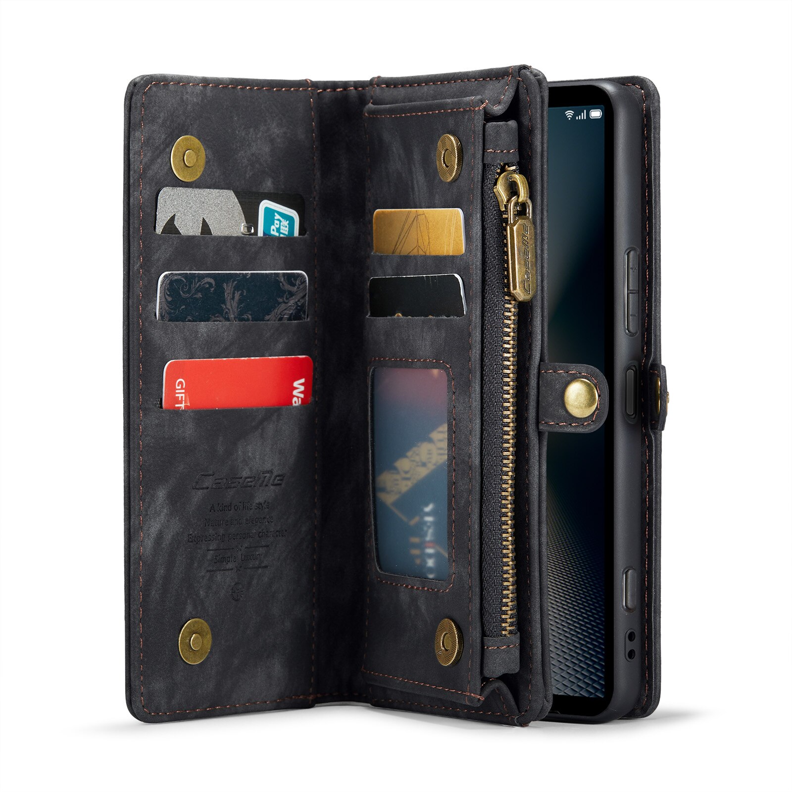 Multi-slot Lommeboksetui Sony Xperia 10 VI Grå