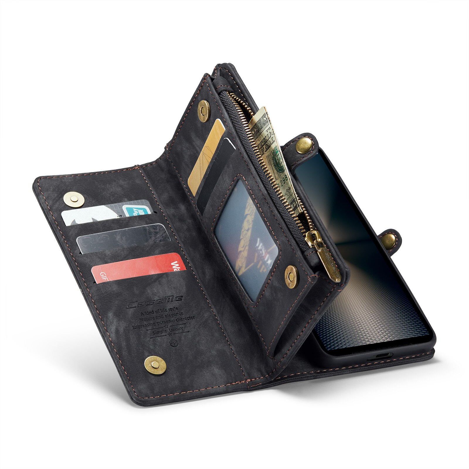 Multi-slot Lommeboksetui Sony Xperia 10 VI Grå