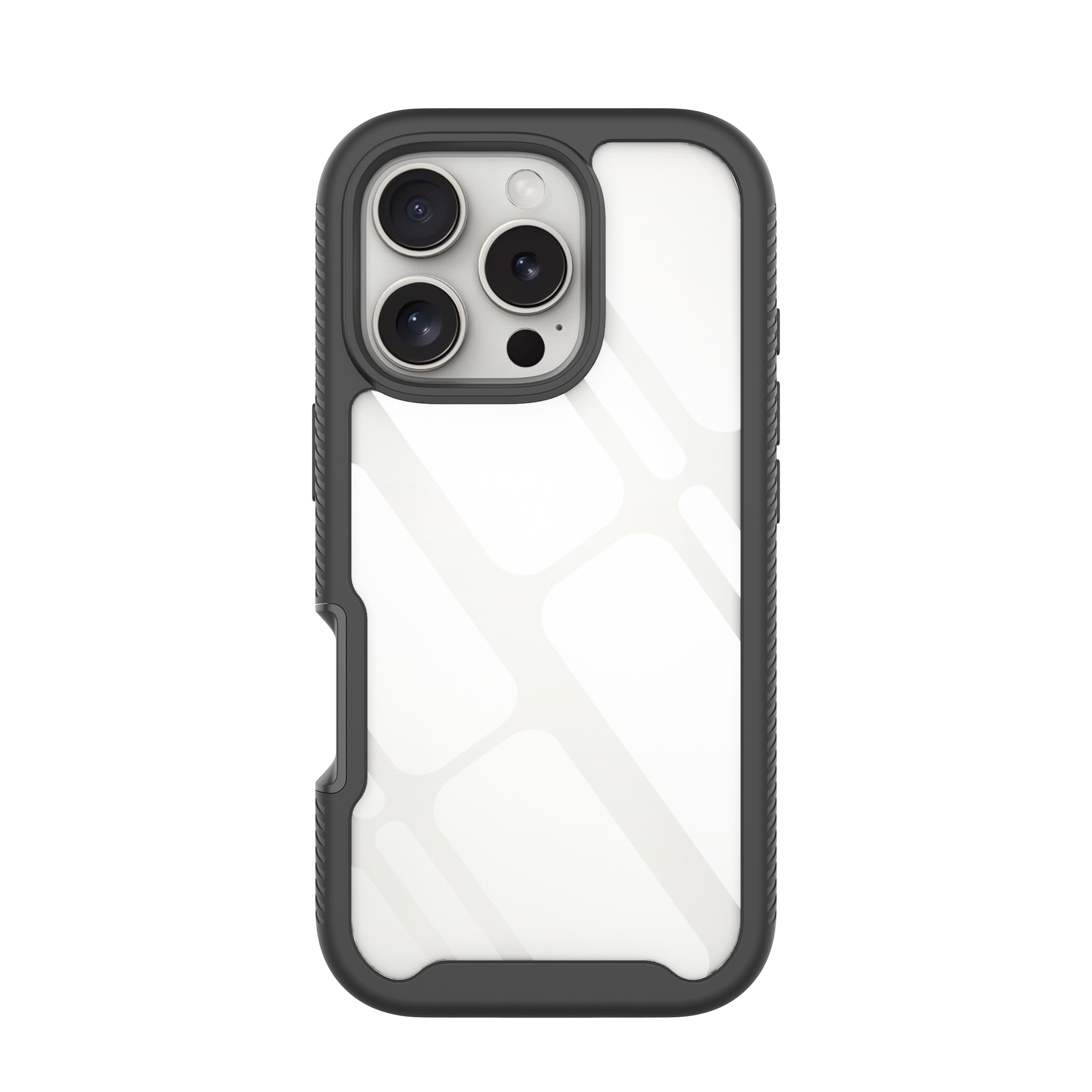 Full Protection Case iPhone 16 Pro Max Svart/gjennomsiktig