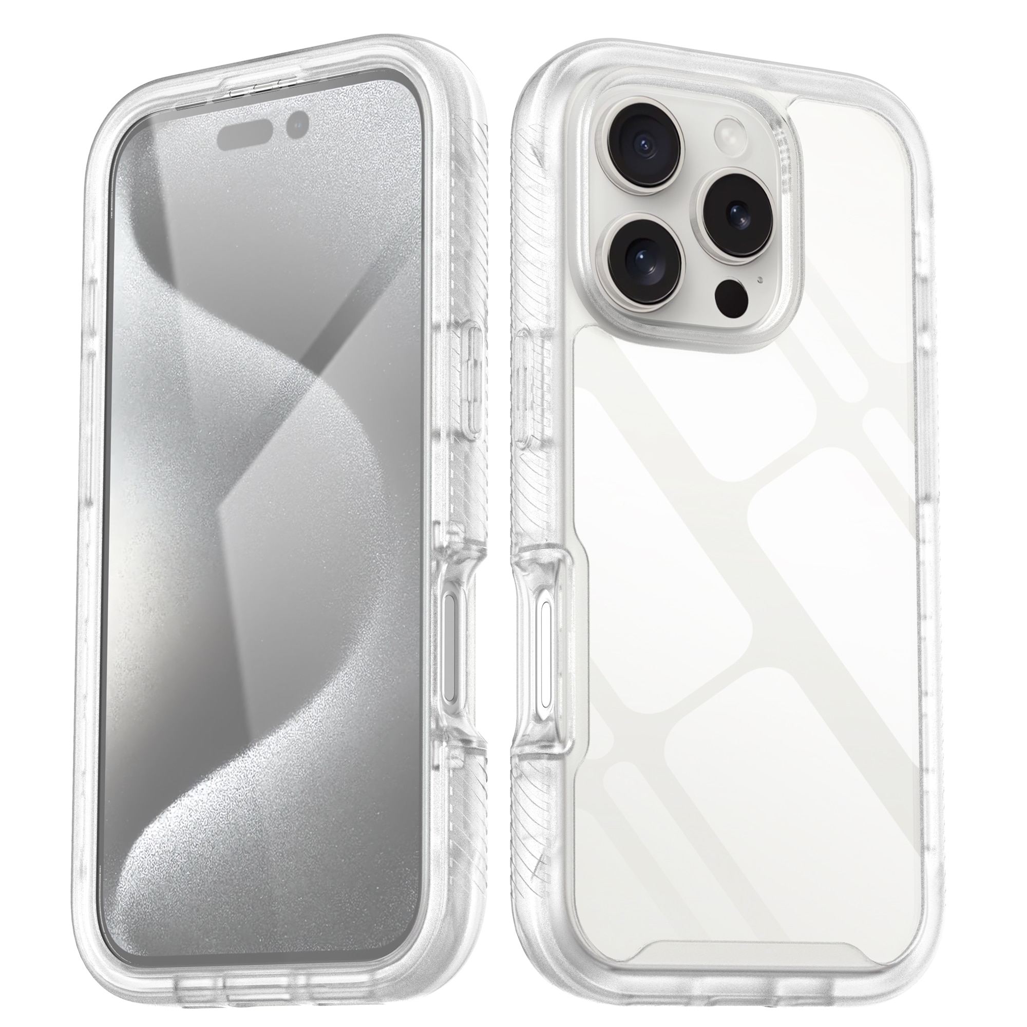 Full Protection Case iPhone 16 Pro Max Gjennomsiktig