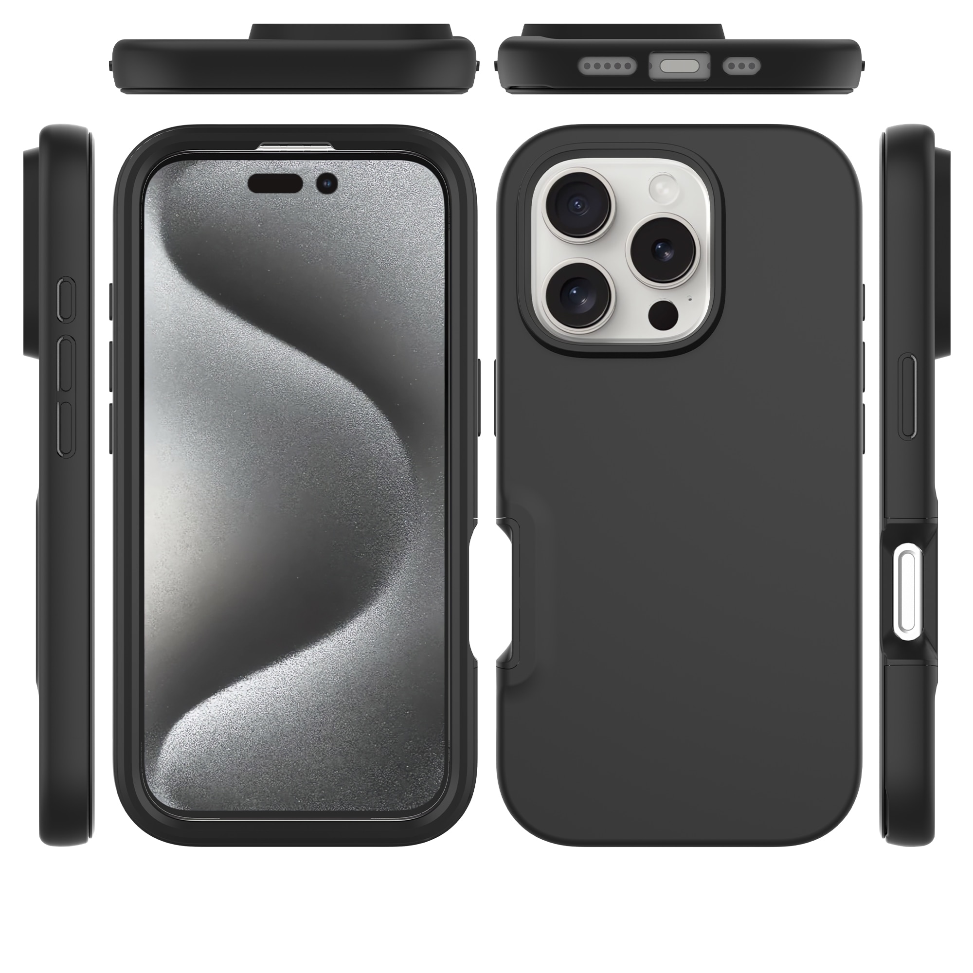 Full Protection Case iPhone 16 Pro Svart