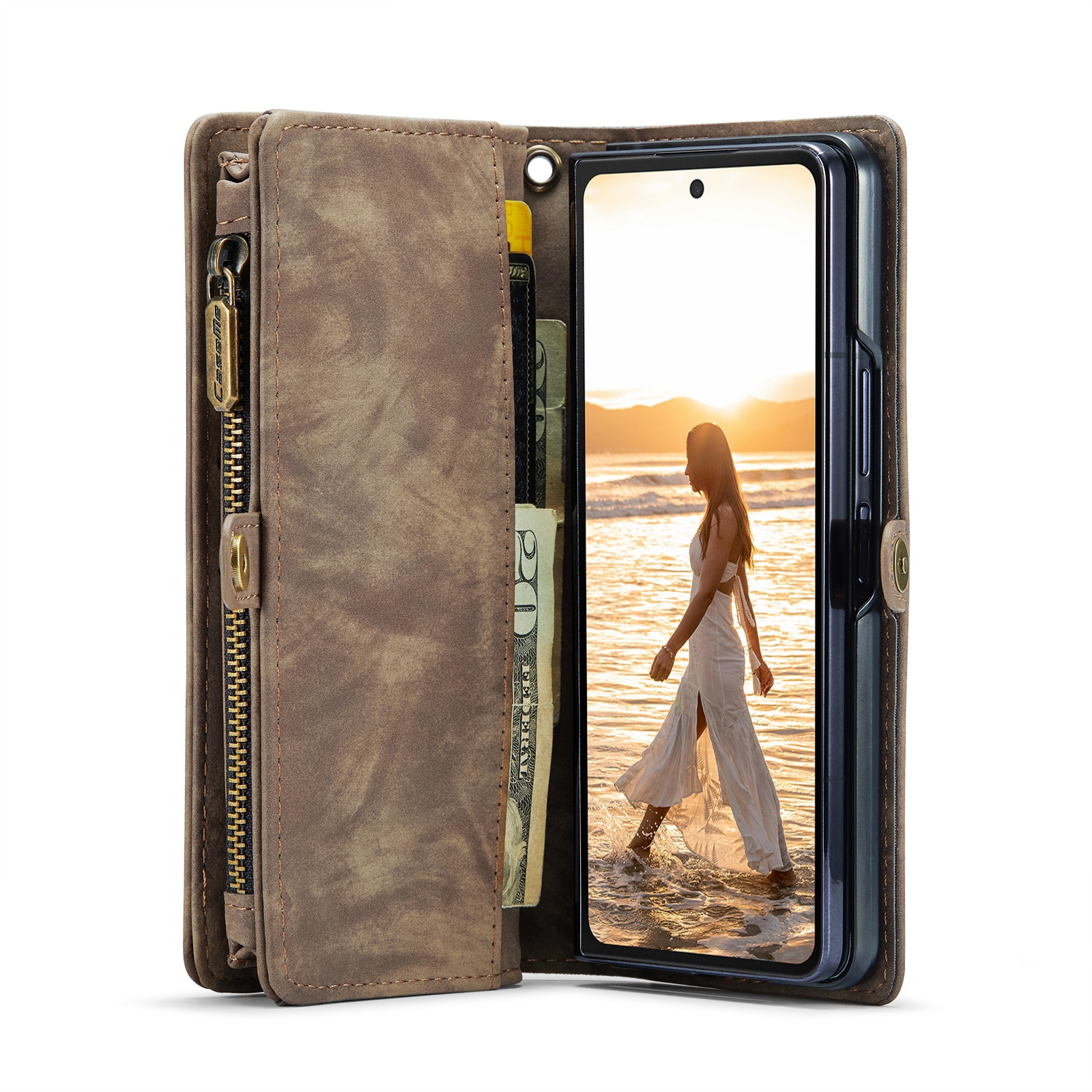 Multi-slot Lommeboksetui Samsung Galaxy Z Fold 6 Brun