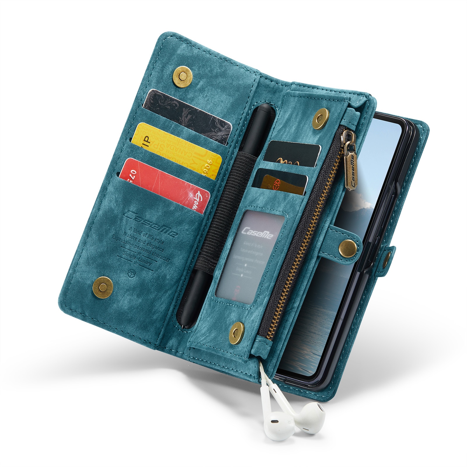 Multi-slot Lommeboksetui Samsung Galaxy Z Fold 6 Blå