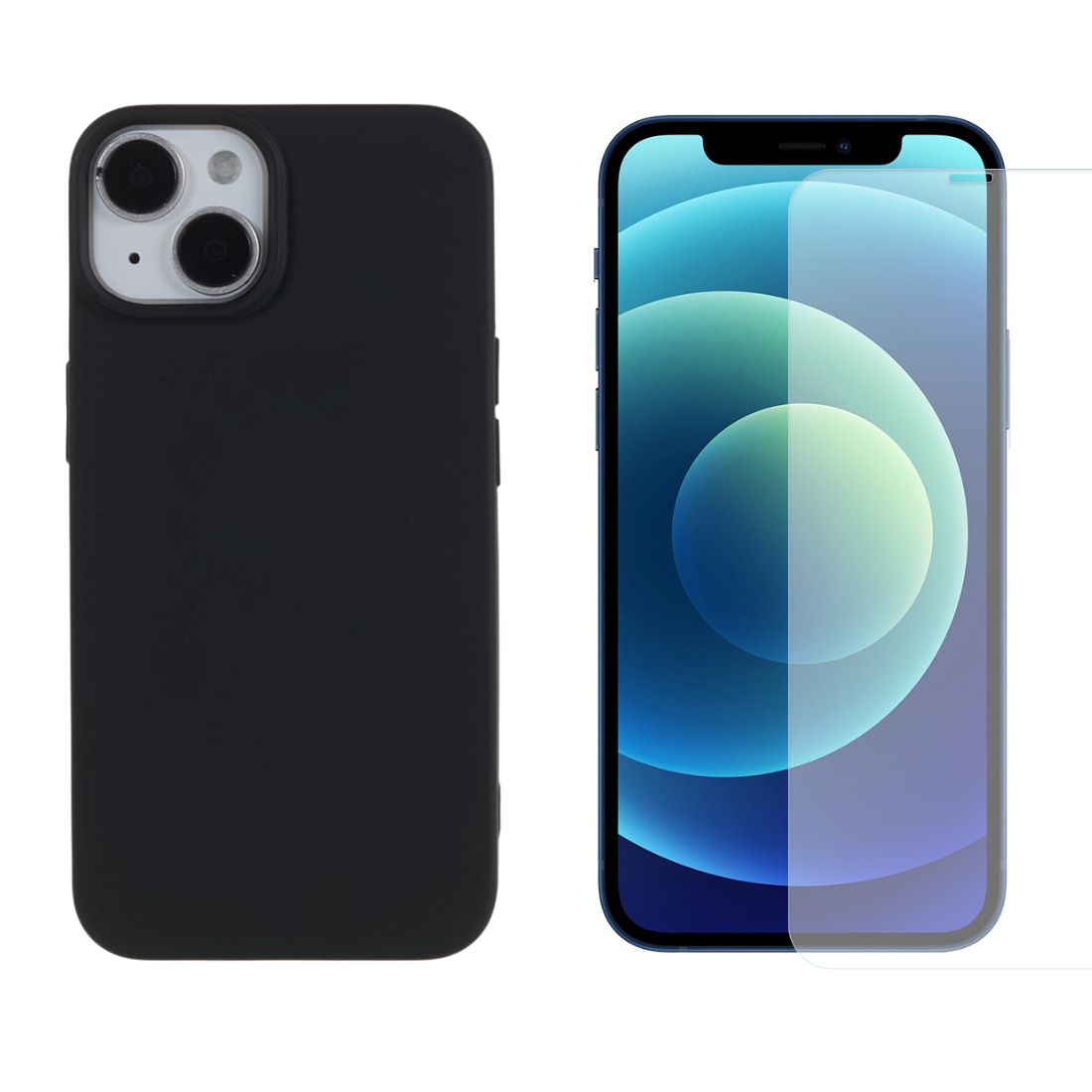 iPhone 14 Sett med TPU-deksel og Skjermbeskyttelse