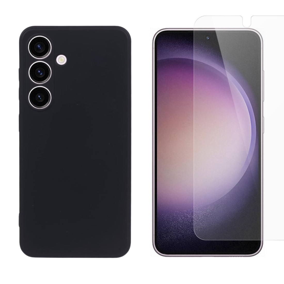 Samsung Galaxy S24 Sett med TPU-deksel og Skjermbeskyttelse