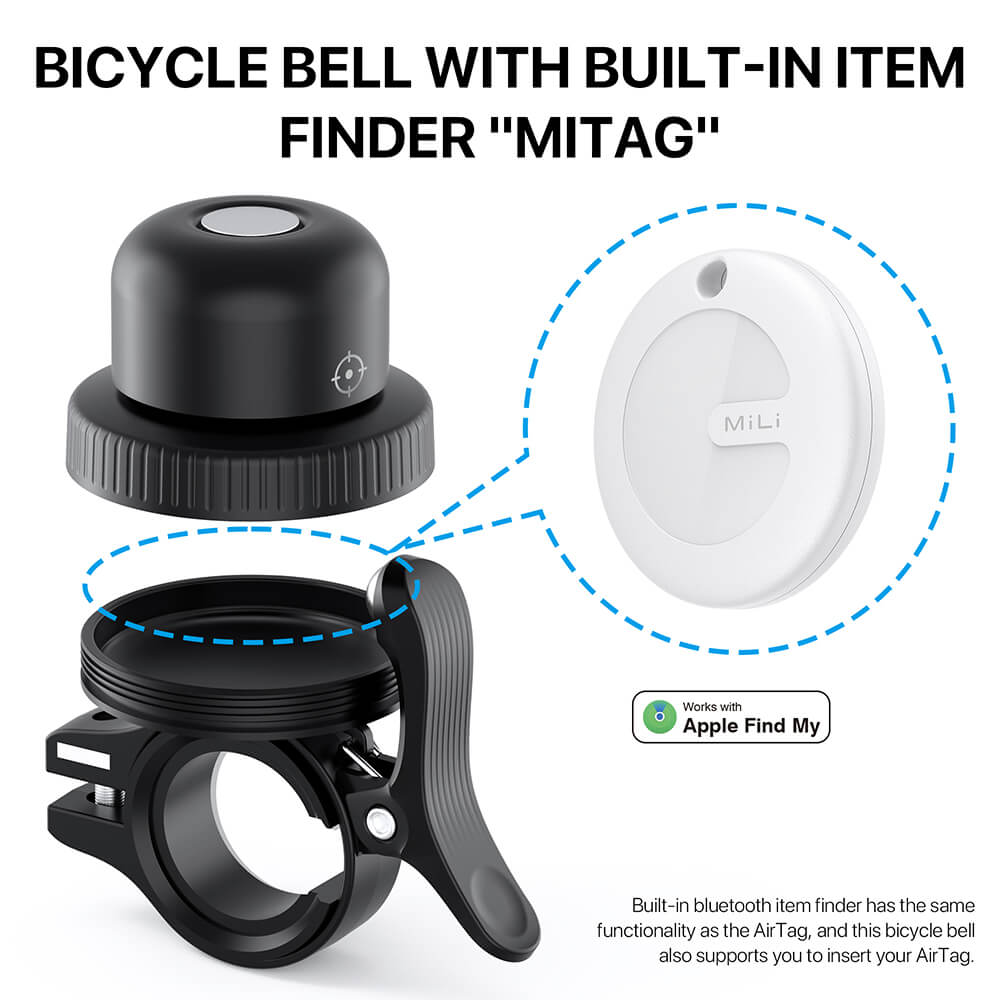 Mibell Anti-loss Ringeklokke for sykkel svart