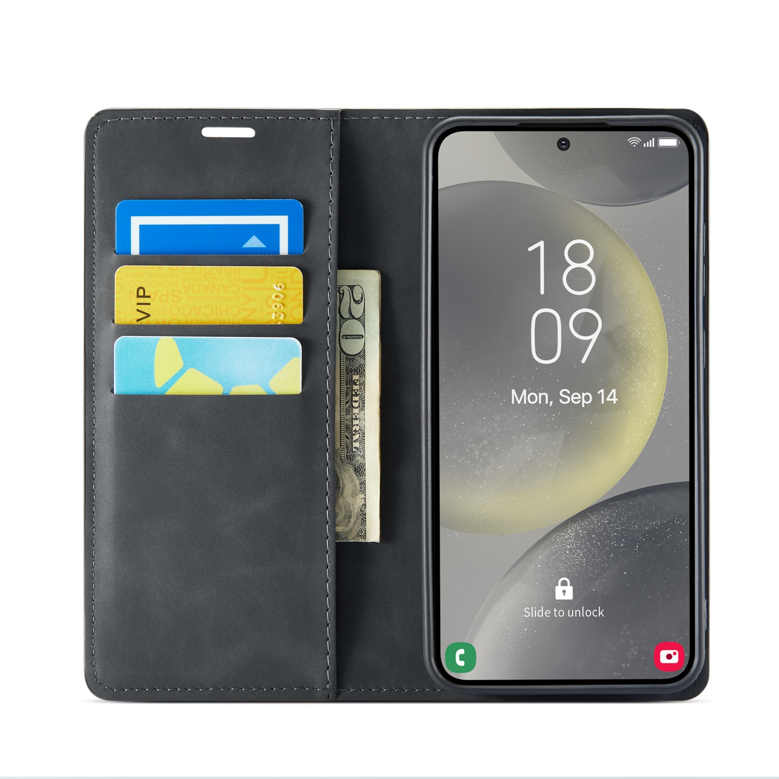 Samsung Galaxy S24 FE Slim Mobilveske Svart