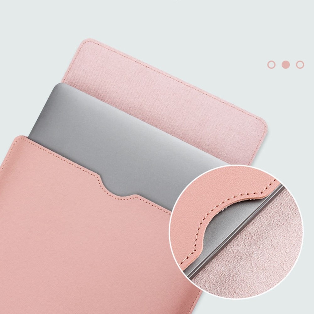 Laptop Sleeve Lær 14" rosa